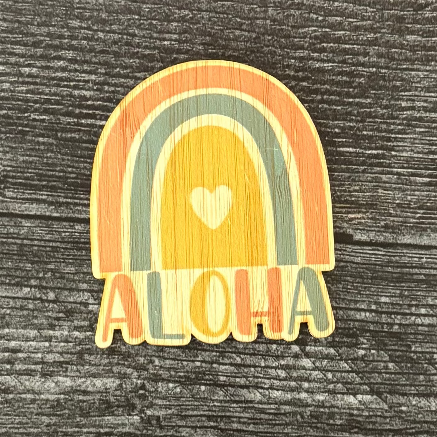 Bamboo Sticker - Rainbow Aloha