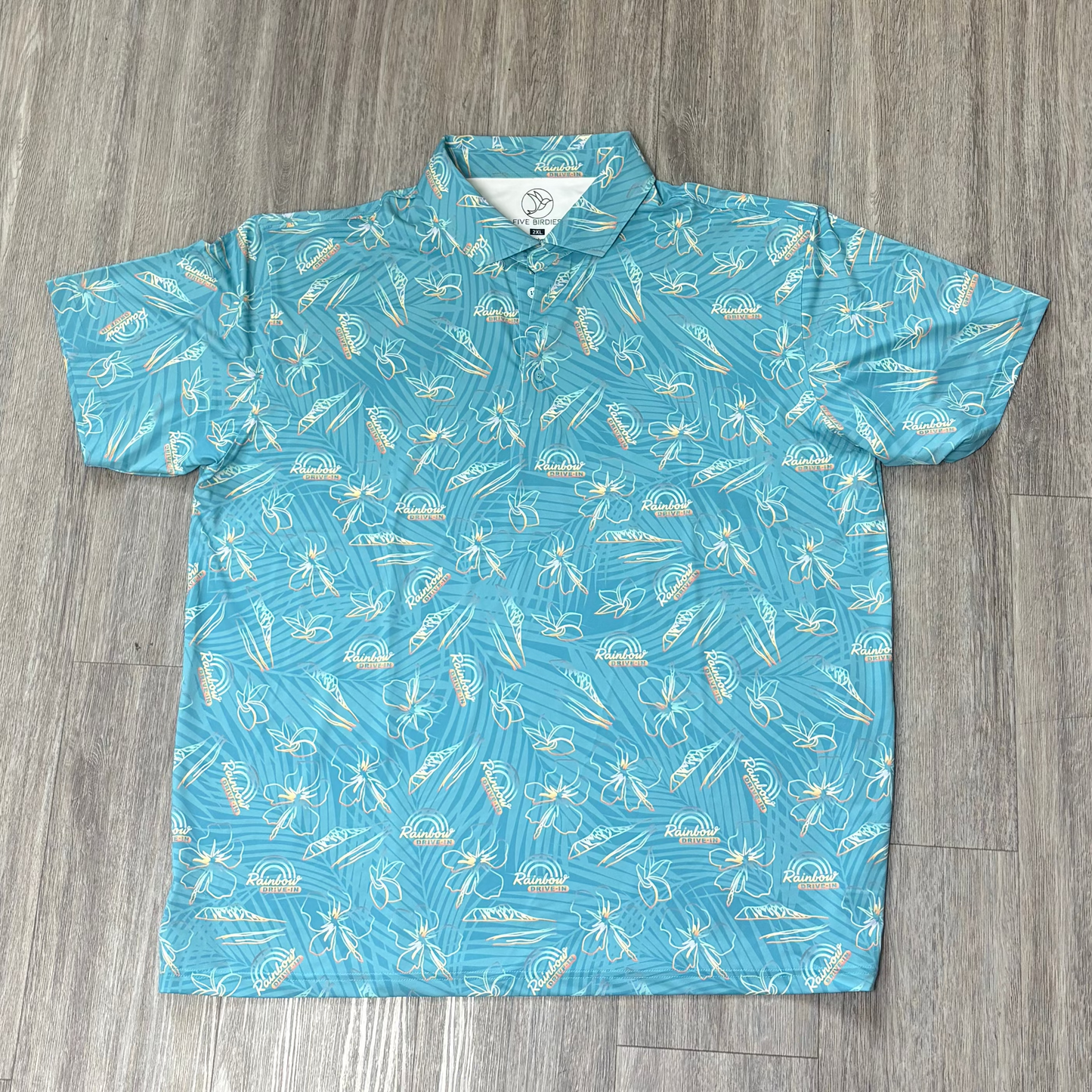 Five Birdies x Rainbow Drive-In Golf Polo