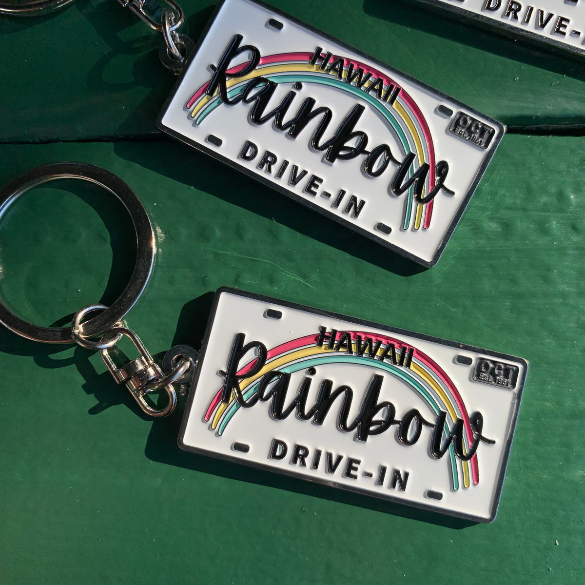 License Plate Keychain RainbowTiki