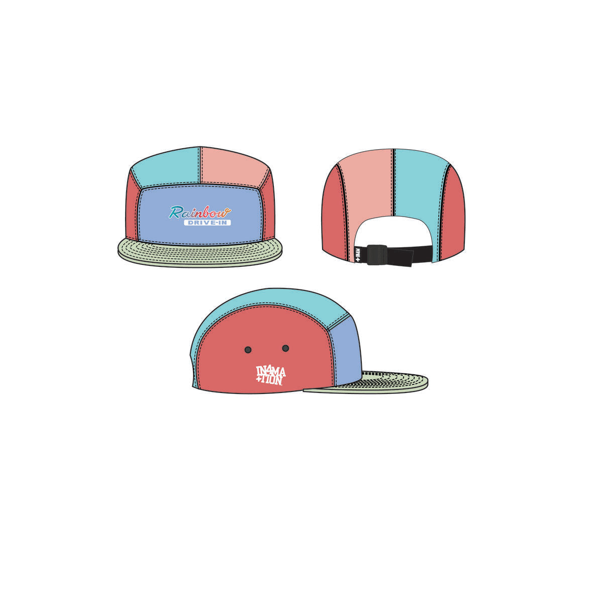 in4mation x RDI Logo Kids 5 Panel Hat – RainbowTiki