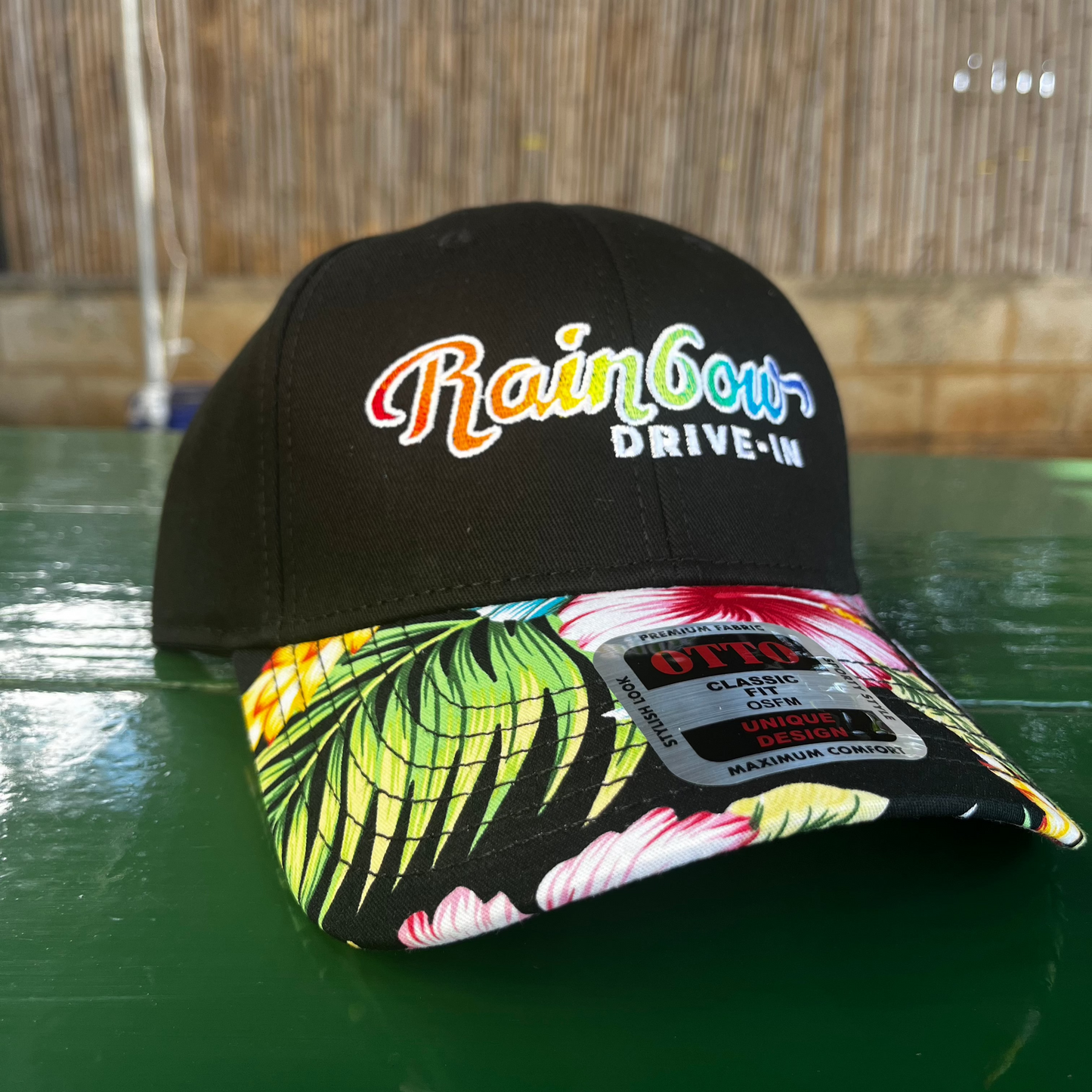 Aloha Print Hat w/Rainbow Logo