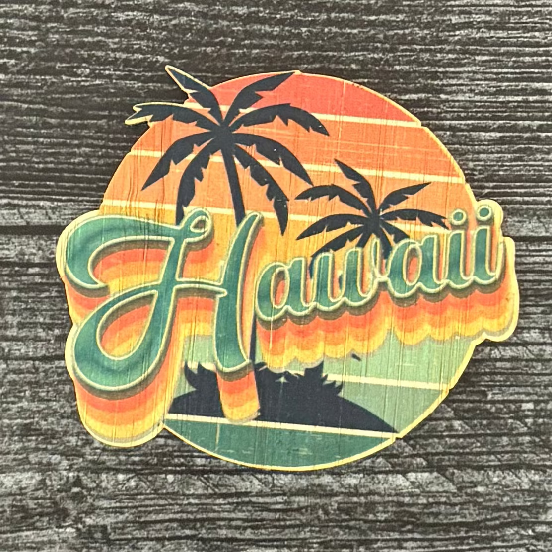 Bamboo Sticker - Hawaii Retro