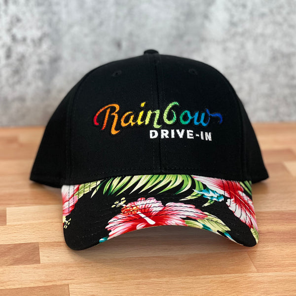Aloha Print Hat w/Rainbow Logo